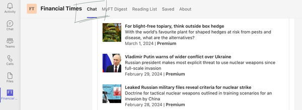 Teams recommendations