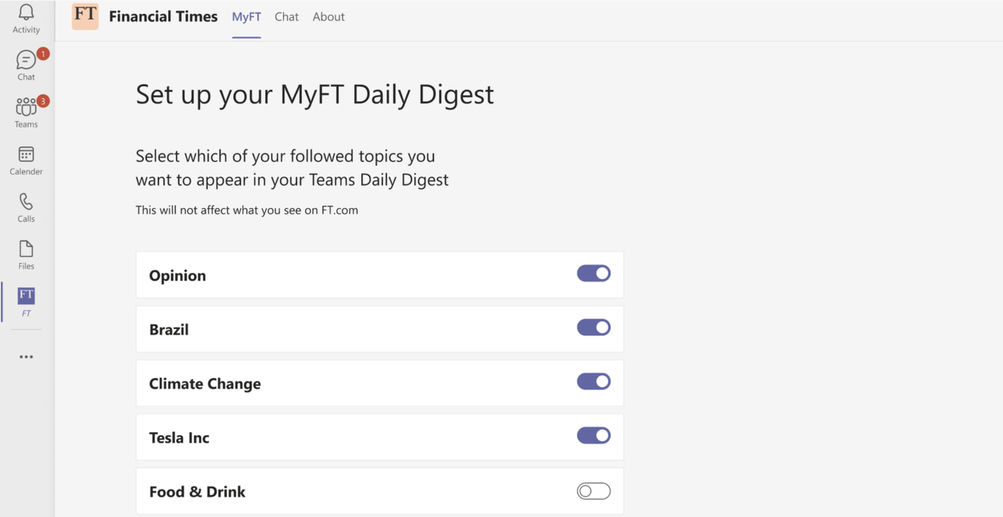 Integration with Microsoft Teams