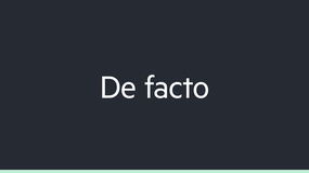 De facto image