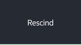 Rescind image